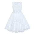 thumbnail image 1 of Robe de Demoiselle d'Honneur Enfant Blanche Mariage Fête Robe de Demoiselle d'Honneur 14 Ans, 1 of 7