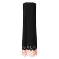 thumbnail image 4 of HKEJIAOI Liquidation des Ventes Robe Fleurie pour Femmes Robe d'Anniversaire Femmes Mode Sans Manches Imprimé Col Rond Longue Robe Maxi Robe Chemise de Plage Rose, 4 of 5