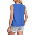 thumbnail image 5 of Liquidation! Hauts Grande Taille pour Femmes, Blouse à Manches Courtes d'Été pour Femmes, Haut Décontracté Ample Sans Manches à Col Rond, 5 of 5