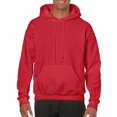 thumbnail image 1 of Gildan Men's Fleece Hooded Sweatshirt, Style G18500, Red, 2X-Large, 1 of 5