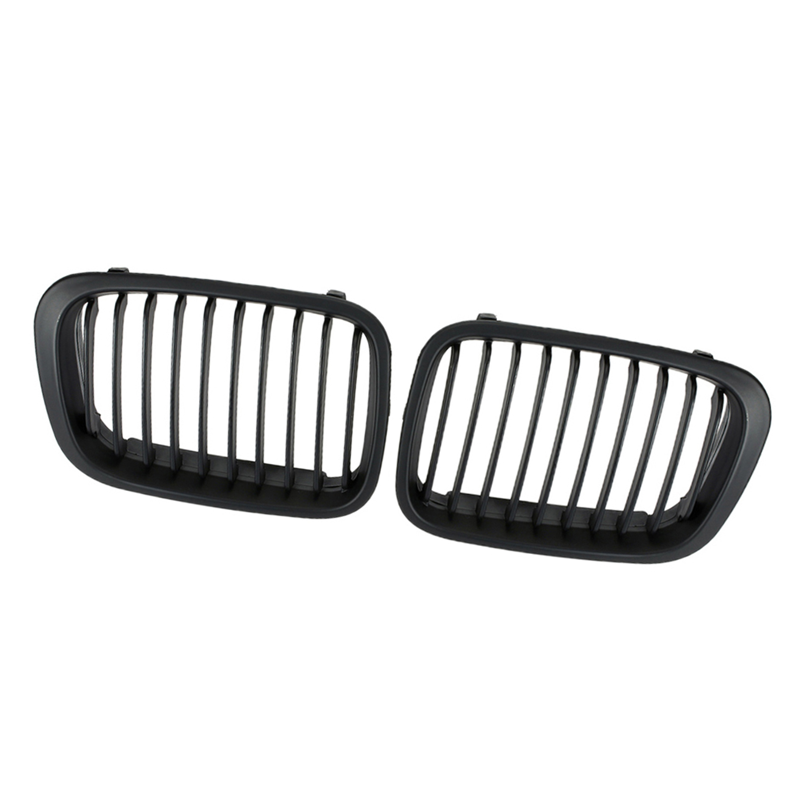 2Pcs Grille avant Noire Mat pour E46 3 Série 4 Porte 1998-2001