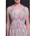thumbnail image 3 of Bimba Floral Ladies Printed Resort Maxi DrawstringDressSpaghetti Strap Beach Wear-X-Small, 3 of 6