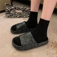thumbnail image 2 of Cloud Slides for Women Cute Cartoon Print Shower Slippers Comfort Quick Drying Bath Sandals Soft Platform Sandals, 2 of 4
