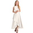 thumbnail image 1 of Robe Enfant Fille Robes Formelles Robe de Soirée Récital Performance Concours Élégante Sans Manches Filles Robe d'Été Blanche 13 Ans-14 Ans, 1 of 4