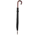 thumbnail image 2 of totes Auto Open Wooden Handle J Stick Umbrella, Black, 2 of 2