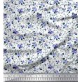 thumbnail image 1 of Soimoi Tissu en Poly Georgette Imprimé Feuilles et Roses par Yard 52 Pouces de Large, 1 of 3