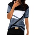 thumbnail image 2 of Liquidation d'Économies! T-Shirt Grande Taille pour Femmes BEFOKA, Blouse Décontractée d'Été pour Femmes, T-Shirt Décontracté à Manches Courtes Imprimé Géométrique pour Femmes, Blouse Col Rond Décontractée, 2 of 3