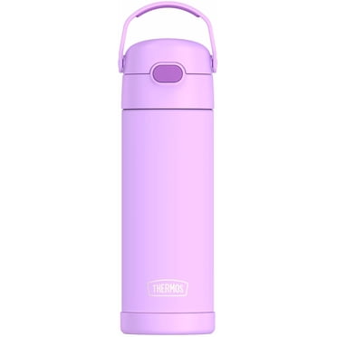 Thermos Kids Bouteille d'eau isotherme en acier inoxydable avec bec verseur et couvercle, 470 ml, lavande