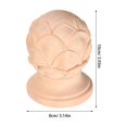 thumbnail image 2 of GOOHOCHY Decorative Baluster Topper Beige Wood for Staircases 1Pack, 2 of 8