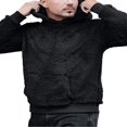 thumbnail image 3 of Casual Solid Color Lightweight Pullover Hoodie  Men‘s Plush Sweatshirts, 3 of 5