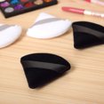 thumbnail image 3 of Black White Triangle Velvet Powder Cosmetic Puffs Mini Makeup Sponge Make Up Tools, 3 of 4