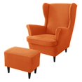 thumbnail image 1 of CHOK 2024 Wing Chair Slipcover Chair Covers For Wingback Chairs Stretch Sofa Cover Furniture Protector Couch Soft With Elastic Bottom-Pink-Chair Cover, 1 of 8