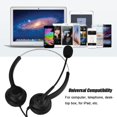 thumbnail image 3 of DEBGFS Casque Téléphonique Écouteurs de Centre d'Appels Fonction Muet Casque USB de Centre d'Appels Réduction de Bruit Casque USB de Centre d'Appels avec Microphone, 3 of 9