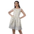 thumbnail image 1 of Moomaya Robe en Dentelle Style Vintage pour Femmes, Robe Courte d'Été Décontractée en Coton Imprimé, 1 of 4