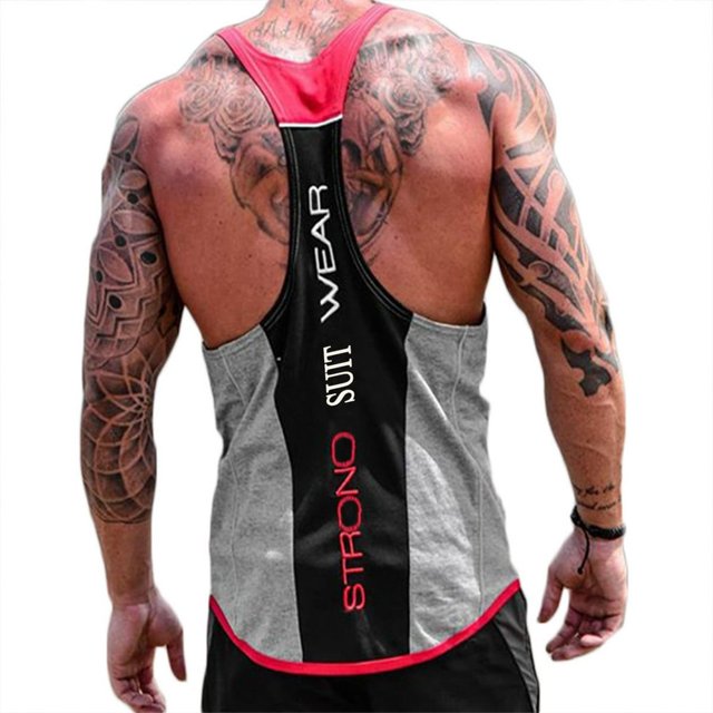 MesaSe Débardeur de Musculation Stringer pour Homme Noir TG