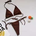 thumbnail image 5 of DPTALR Maillot de Bain pour Femmes Aguichant Uni et Imprimé Bikini Deux Pièces Ensemble, 5 of 5