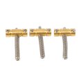 thumbnail image 2 of Electric Guitar String Bass Saddle, Decorative 3Pcs Simple Installation Guitar Brass Bass Bridge Saddle  For DIY, 2 of 8