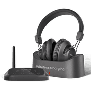 Avantree HT5009 Plus – Wireless TV Headphones for Watching with Transmitter & Charging Dock, Pass-Through, Bluetooth 5.3, Clear Voice Mode for Seniors, 50hr Playtime