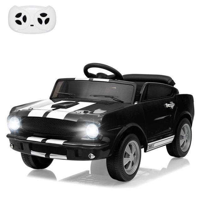 EDTara Shelby GT350 12V Kids Ride On Car, Remote Control, Battery Powered Electric Vehicle with Bluetooth, Soft Start, LED Lights for Boys & Girls