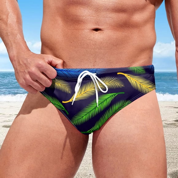 UANWENN Mens Fashion Leisure Hawaii Soft And Comfortable Swimming Hot Springs With Triangle Swimsuit Trunks Men Shorts Long Swim for Men Shorts Men Swimsuit Stretchy Board Shorts Unlined Board Shorts