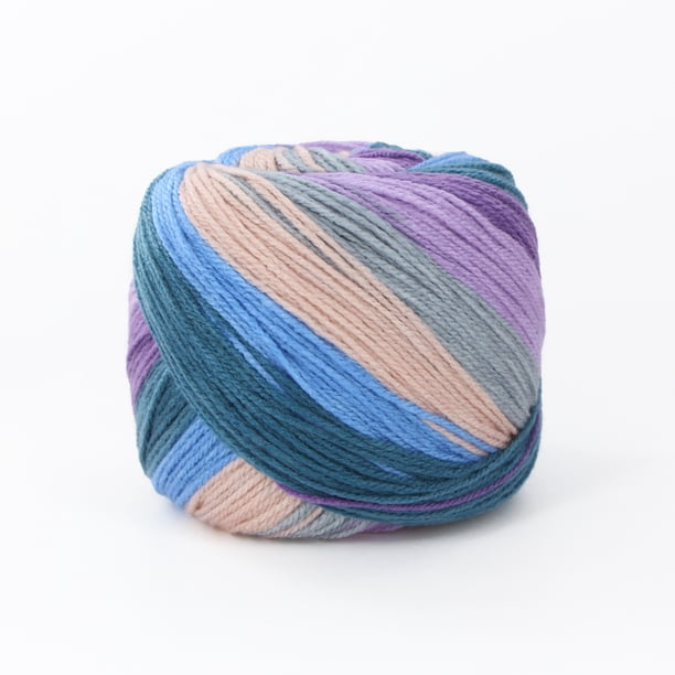 MAINSTAYS Lollipop #4 Acrylic Yarn 227 g (8 oz), Purple Variegated