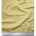 thumbnail image 1 of Soimoi Georgette Viscose Fabric French Horn Musical Instrument Printed Fabric 1 Yard 42 Inch Wide, 1 of 3