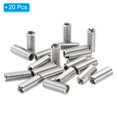 thumbnail image 3 of Unique Bargains Adaptateurs Filetage Manchon Réducteur Écrou 20pcs M6x1 Mâle à M4x0.7 Femelle Réparation Insert Écrou 15mm, 3 of 7