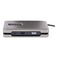 thumbnail image 2 of StarTech.com USB-C Multiport Adapter with USB-C DP Alt Mode Video Output / 4K HDMI 2.0 / VGA, USB-C Dual Monitor Docking Station, 100W PD Pass-Through, USB Type C Mini Dock/MST Adapter Hub - 2x USB-A 10Gbps, GbE (DKM31C3HVCPD) - Docking station - USB-C 3.2 Gen 2 / Thunderbolt 3 / Thunderbolt 4 - VGA, HDMI, USB-C - 1GbE - TAA Compliant, 2 of 12