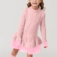 thumbnail image 2 of Splozh Robe pour Bébés Filles Tenues Printemps et Automne Filles Hiver Robe de Fête à Manches Longues Robe en Maille à Motif Rose, 18-24 Mois, 2 of 6