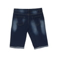 thumbnail image 3 of EOYWHK Mens 100% Denim Shorts Ripped Jean Shorts Stretch Elastic Waist Relaxed Fit Button Zipper Shorts with Pockets, 3 of 5