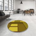 thumbnail image 4 of Ahgly Tapis d'Intérieur Lavable en Machine Carré Transitionnel Brun Bronze Foncé, 5 Pieds Carré, 4 of 7