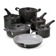 thumbnail image 1 of Tramontina 11 Piece Ceramic Nonstick Nesting Cookware Set Stackable, Space Saving Set - Dark Gray, 1 of 10