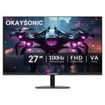 thumbnail image 1 of Okaysonic 27 Inch Office Monitor, 100Hz FHD 1080P Computer Screen with HDMI VGA, Eye Care, Frameless 3-Side Borderless Design, 100x100mm VESA Mountab, 1 of 8