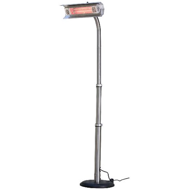 Fire Sense Chauffage de Patio Infrarouge en Acier Inoxydable à Mât Déporté Télescopique avec Roues / 1500 Watts / Base Lestée / Système de Protection contre le Basculement / Convient à l'Intérieur et à l'Extérieur