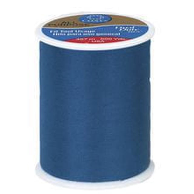 Coats & Clark™ All Purpose 100% Polyester Thread, 500 Yards, medium-weight blue sewing thread spool with core-spun polyester for strong, durable seams on light to medium fabrics, ideal for quilting and crafts.