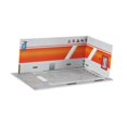 thumbnail image 1 of 1/24 Parking Lot Scene Display Stand Toy Case Scenery Desktop Decor Diecast Car Garage orange, 1 of 9