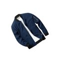 thumbnail image 2 of FAROOT Men's Bomber Jackets Solid/Contrast Color Stand Collar Long Sleeve Zip Front Coat, 2 of 6