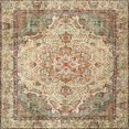 thumbnail image 1 of Ahgly Company Tapis d'Intérieur Carré Traditionnel Brun Persan, 9' Carré, 1 of 6