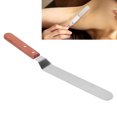 thumbnail image 4 of Stainless Steel Wax Spatulas, Comfortable Grip Wooden Handle Metal Waxing Sticks Multifunctional  For Home Use For Salon, 4 of 8