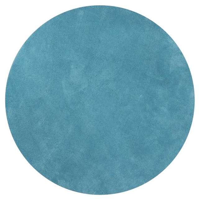 HomeRoots 349767 Tapis Rond en Polyester Surligneur Bleu 8 Pieds