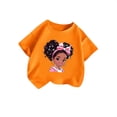 thumbnail image 3 of PMVFHDE Hauts pour Filles Hauts pour Fille Hauts pour Fille T-Shirts Tendance pour Fille T-Shirts Graphiques pour Filles T-Shirts Graphiques pour Enfant T-Shirt Graphique pour Filles Col Rond Manches Courtes T-Shirt Orange, 11-12 Ans, 3 of 5