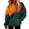 thumbnail image 1 of Haut Décontracté Mode Femme Manches Longues Dégradé Patchwork Orange XXXXXL, 1 of 4