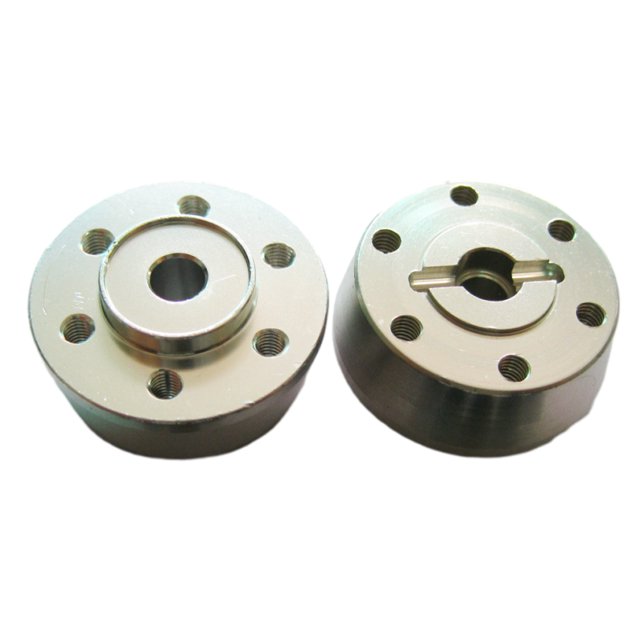 ZheElen 2pack/lot Aluminum Front Wheel Hub Adapter For Axial Rock Racer AX90026 AX31010 Crawler Desert Buggy Silver