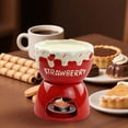 thumbnail image 4 of Ice Cream Cups Ceramic Cheese Fondue Set Chocolate Melting Oven 15Cm, 4 of 6