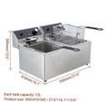 thumbnail image 3 of BeesClover Friteuse Électrique en Acier Inoxydable, Comprend Panier et Couvercle, Protection contre la Surchauffe, Idéale pour un Usage en Restaurant Ou en Cuisine, 3 of 6