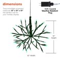 thumbnail image 3 of Alpine Christmas Green Twig Ornament Light, 10 Inch Tall, 3 of 5