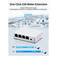 thumbnail image 2 of 2 Pcs 4 Ports 1 à 3 Ports Extendeur PoE Passif Cascadable IEEE802.3Af 100Mbs pour Transmission IP Répéteur Interrupteur NVR IP, 2 x Extendeur Réseau, Blanc, 2 of 8