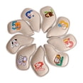 thumbnail image 5 of facefd 9Pcs Golf Iron Headcover Set Golf Club Head Cover Sleeve for Outdoor Sports Beige, 5 of 5