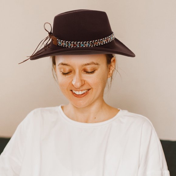 KAKOWELY Cowgirl Outfits For Women With Rolled Brim Multi Polyester 1Pack