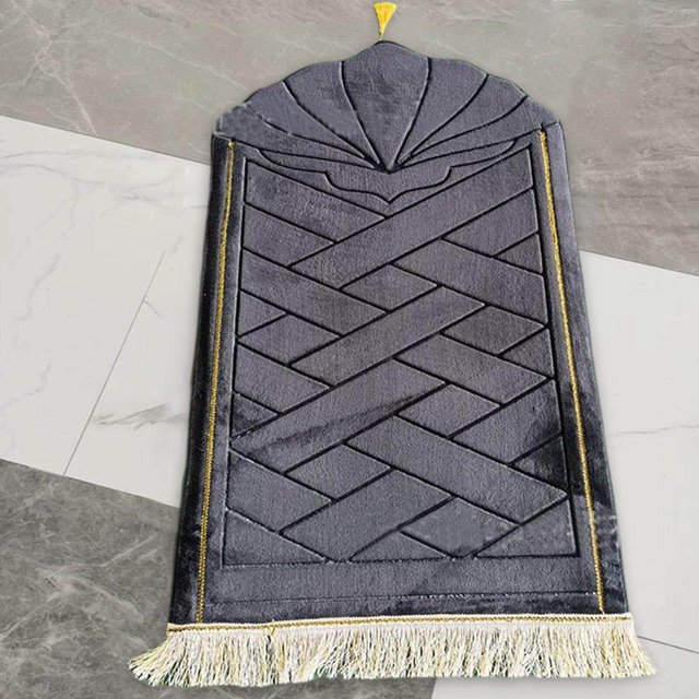 Portable Soft Muslim Carpet Area Rugs Eid Wedding Birthday Ramadan Gift Soft Present Black